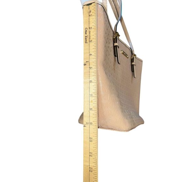 Michael Kors Jet Set Travel Small Leather Carryall Tote Bag blush tan - Picture 8 of 9